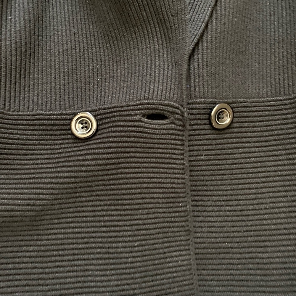 EUC Sophisticated Thick Sweater Cardigan Black L - Picture 10 of 11